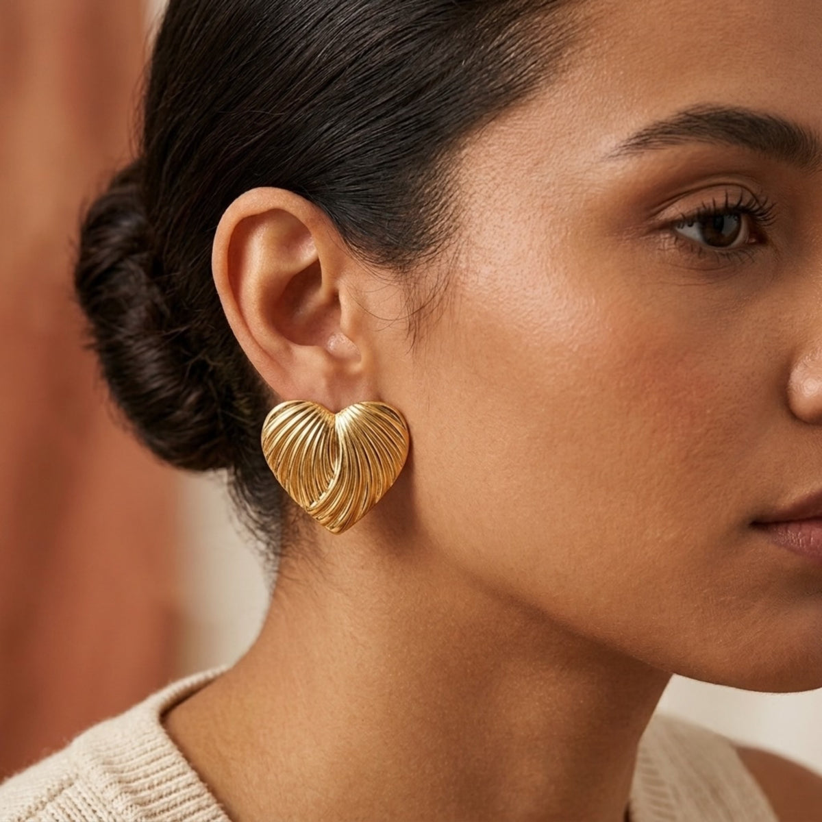 Pendientes Corazón Ondas