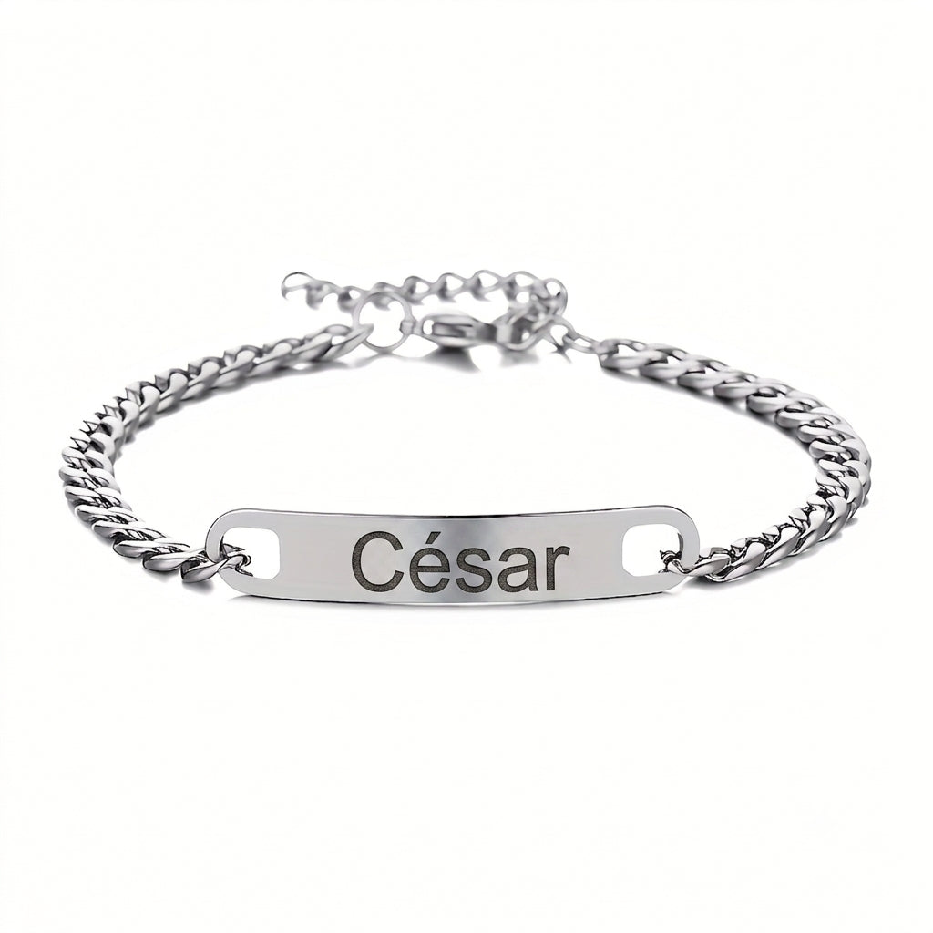 Pulsera Plateada Hombre
