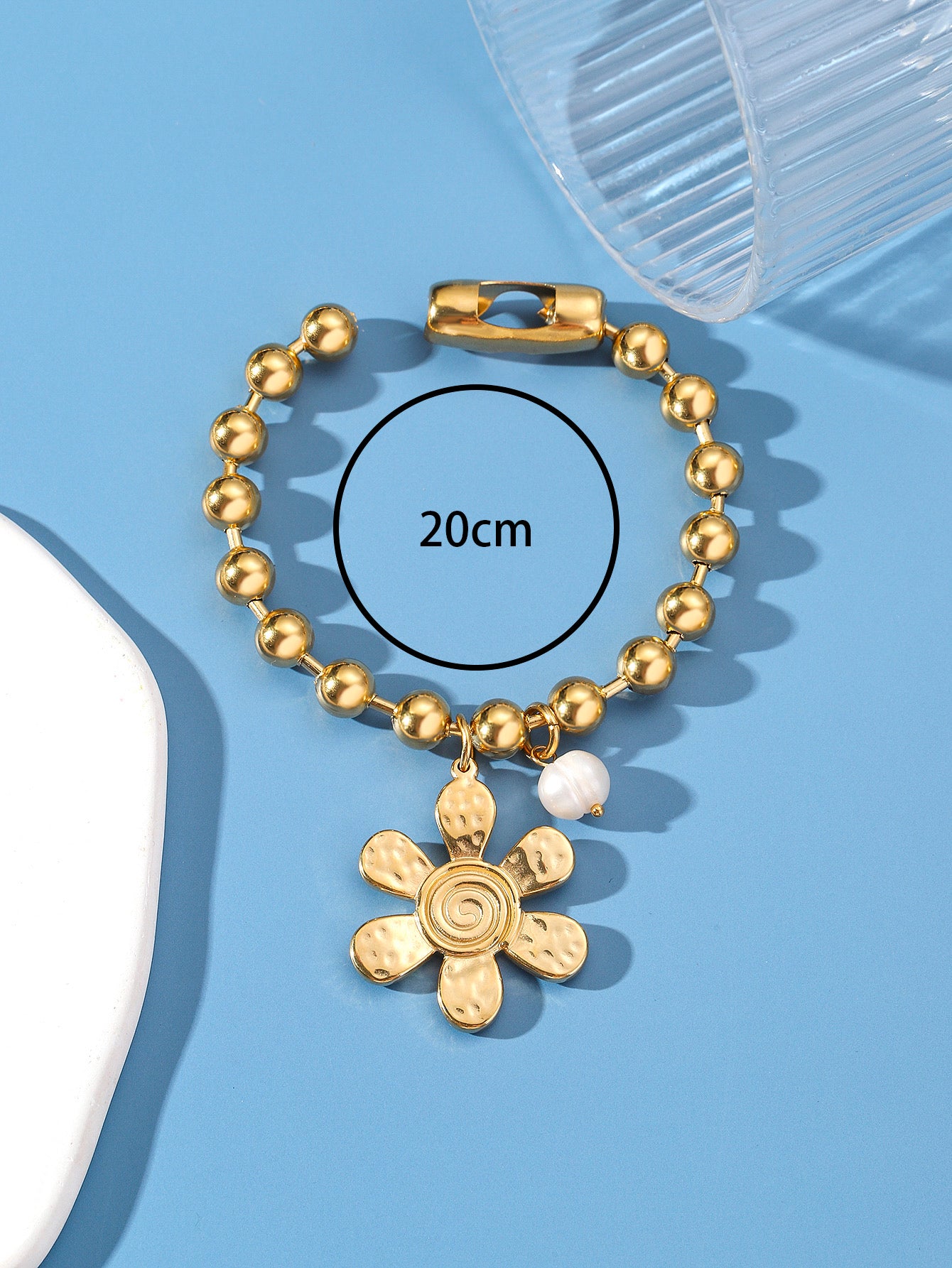 Pulsera Flor Martillada