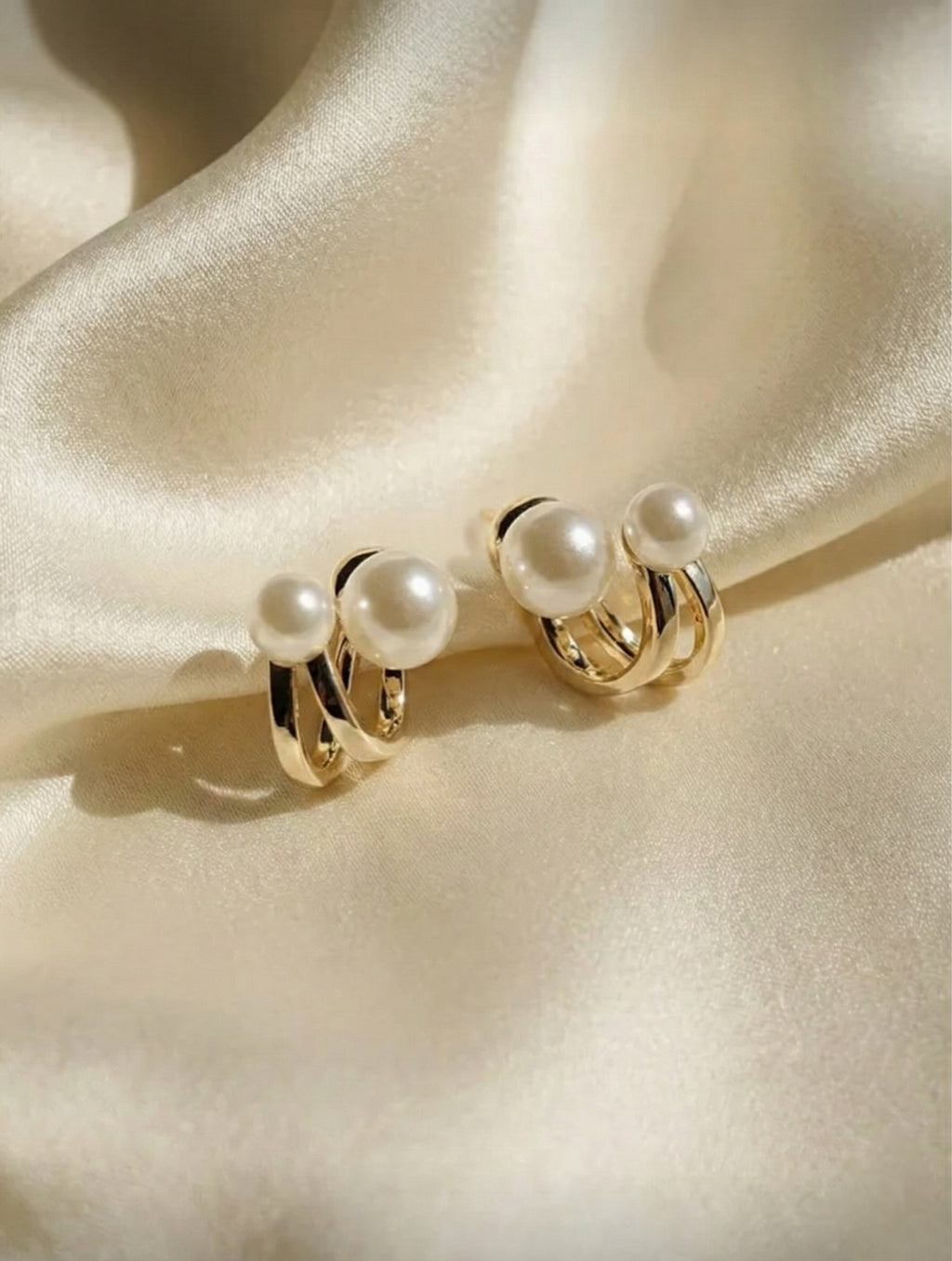 Pendientes Doble Aura Perlada