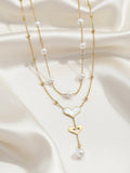 Collar Corazon Perlado