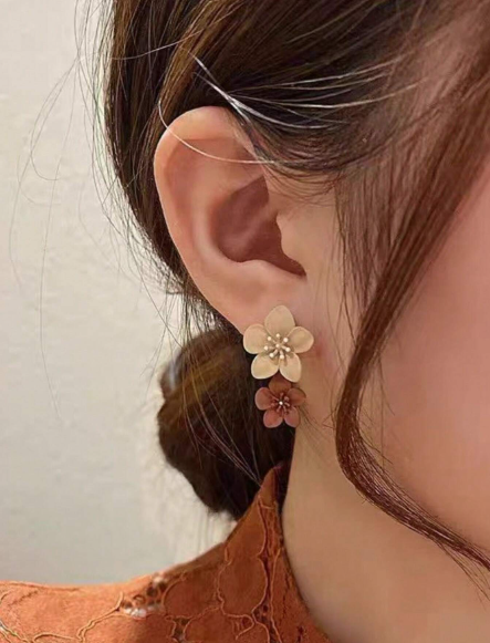 Pendientes Doble Flor Botánica