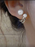Pendientes Doble Aura Perlada