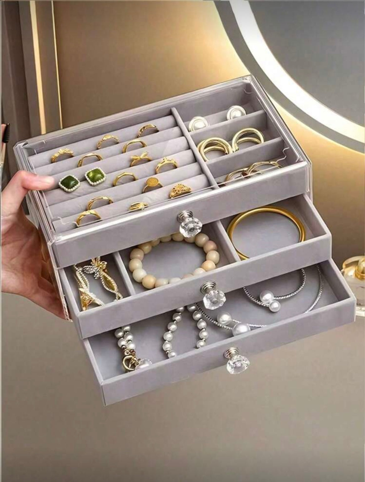 Organizador de Joyas "Clarity" de 3 Niveles