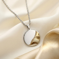 Personalizable - Collar Medalla Circular de Acero Inoxidable
