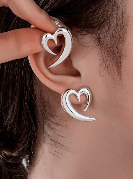 Pendientes Corazón Fluyente Dorado
